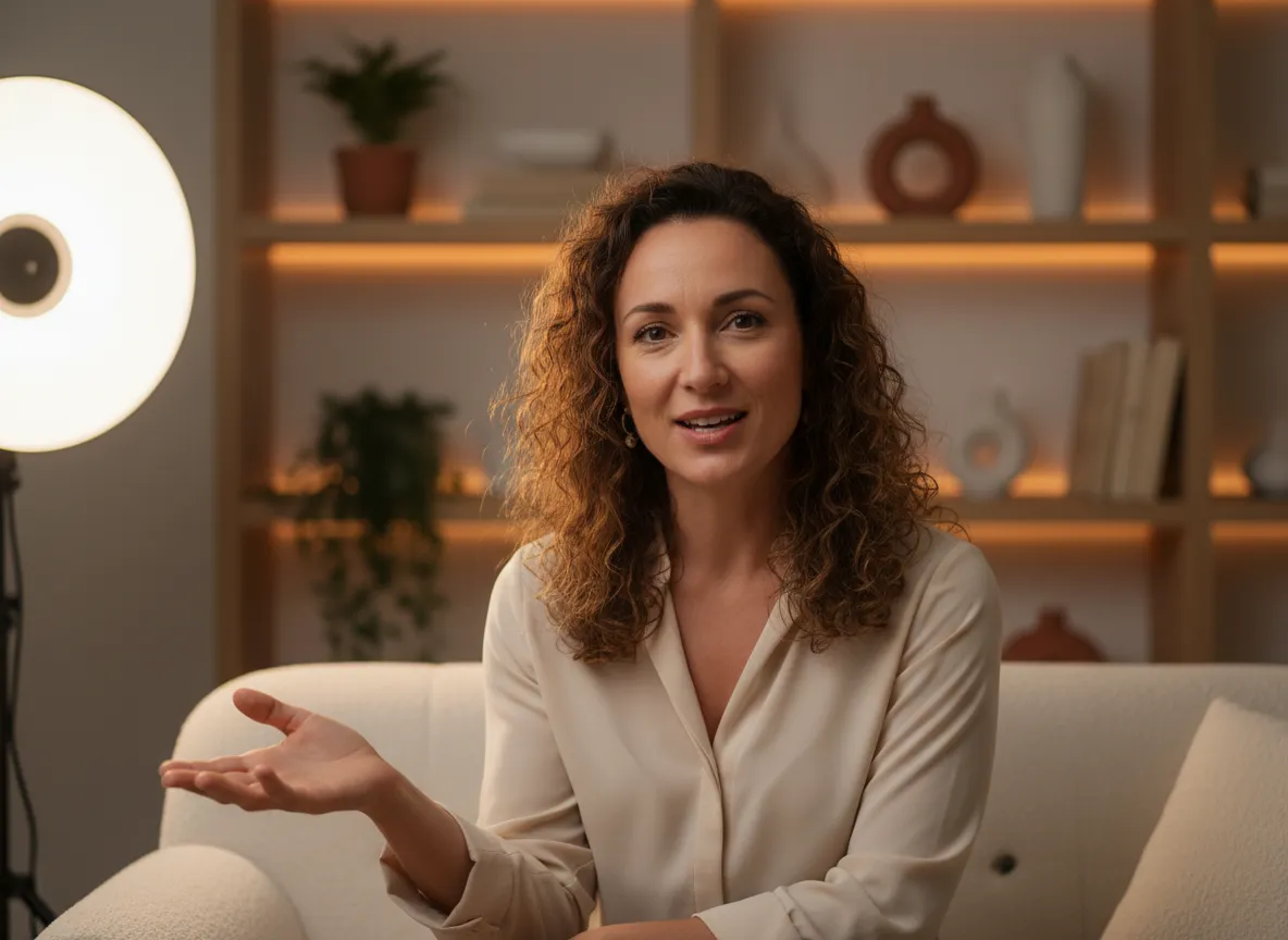 Creator style portrait speaking to camera